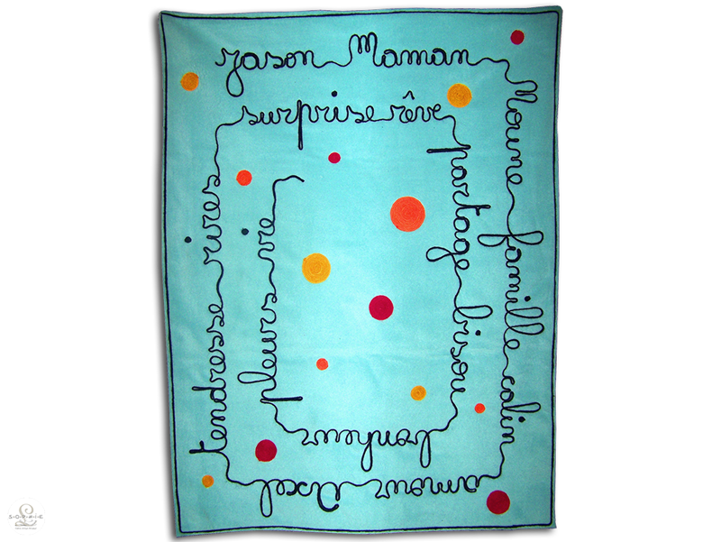 Sophie L / Couverture brodée Sophie L / Bracelet brodé / Tanna